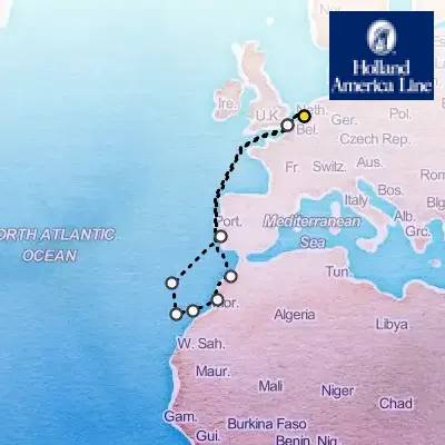 April 17th, 2027  - Canary Island Enchantment, With Morocco & Madeira on the Holland America Nieuw Statendam