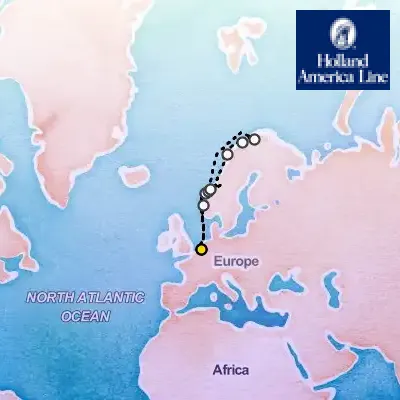 October 16th, 2027  - Arctic Circle & Northern Lights, with History Channel Cruise on the Holland America Nieuw Statendam