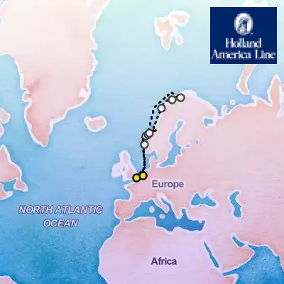 October 15th, 2027  - Arctic Circle & Northern Lights with History Channel on the Holland America Nieuw Statendam