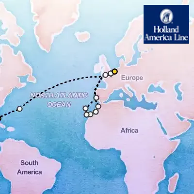 April 4th, 2027  - Canary Island Crossing with Morocco & Madeira on the Holland America Nieuw Statendam