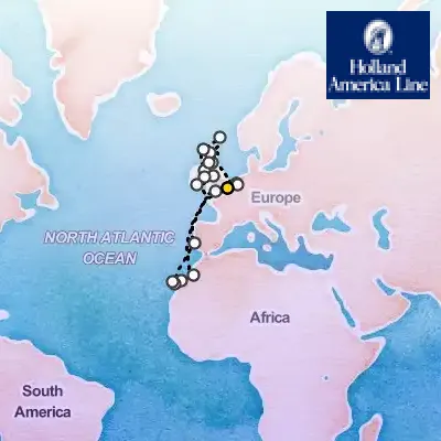 April 17th, 2026  - Canary Islands & British Isles Collectors' Voyage on the Holland America Nieuw Statendam