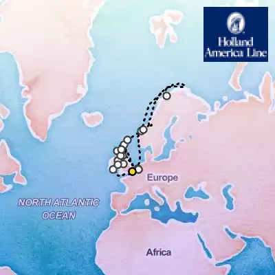 April 30th, 2027  - British Isles & Arctic Circle Cruise, with History Channel on the Holland America Nieuw Statendam