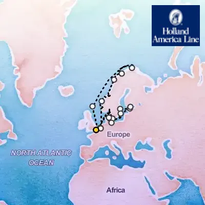 June 12th, 2026  - Arctic Circle & Baltic Capitals Collectors' Voyage on the Holland America Nieuw Statendam