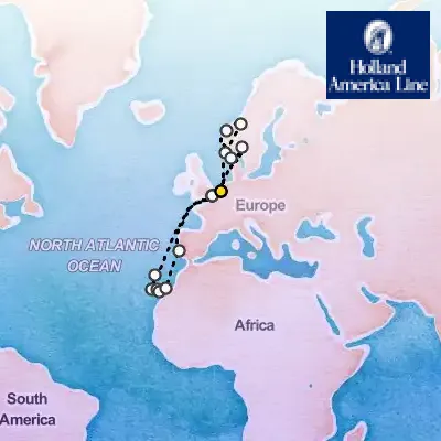 September 19th, 2026  - Norwegian Fjords & Canary Islands Collectors' Voyage on the Holland America Nieuw Statendam