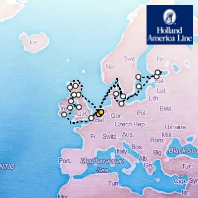 August 7th, 2027  - Wild British Isles, UK & Ireland with History Channel Cruise on the Holland America Nieuw Statendam