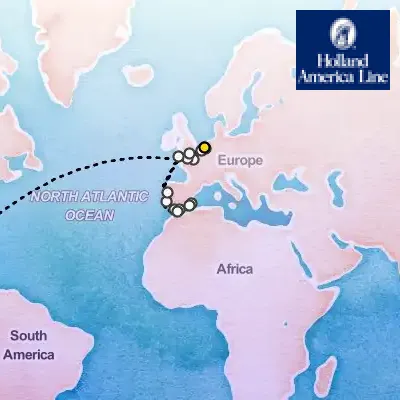 November 21st, 2026  - Atlantic Treasures & Cultural Crossing Cruise on the Holland America Nieuw Statendam
