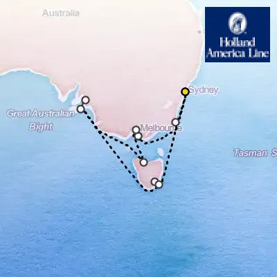 December 20th, 2026  - South Australia Discovery Holiday Cruise on the Holland America Noordam