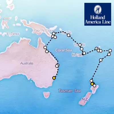 January 4th, 2026  - Islands of the South Pacific: Sydney to Auckland Cruise on the Holland America Noordam