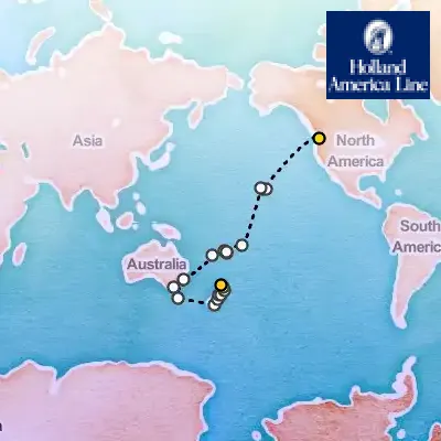 October 12th, 2025  - South Pacific Crossing & New Zealand Collector's on the Holland America Noordam