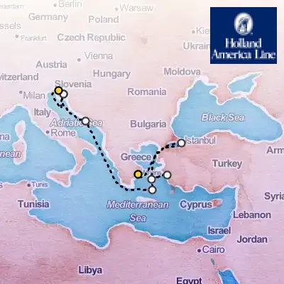 September 21st, 2025  - Athens & Adriatic Allure: Croatian Coast & Santorini on the Holland America Oosterdam