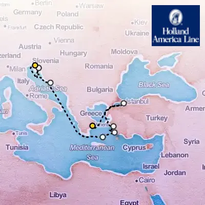 September 23rd, 2026  - Adriatic Allure: Croatia, Greek Isles & Istanbul Cruise on the Holland America Oosterdam