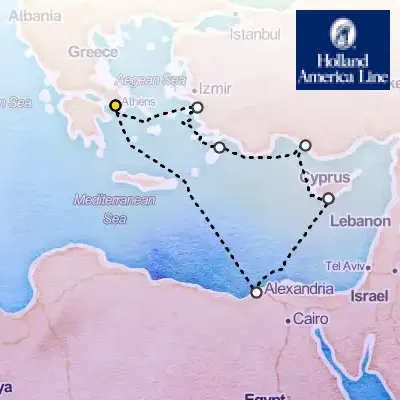 October 1st, 2025  - Greece & Egypt with History Channel Cruise on the Holland America Oosterdam