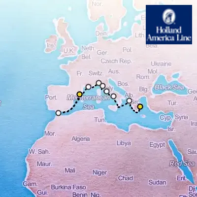 June 12th, 2027  - Greece & Italy & French Riviera Collectors' Voyage on the Holland America Oosterdam