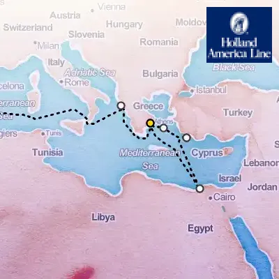 June 28th, 2026  - Egypt, Greece, Sicily & Spain Collectors' Voyage on the Holland America Oosterdam