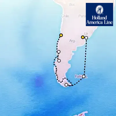 December 4th, 2026  - South America Pathways: Chilean Fjords & Glaciers on the Holland America Oosterdam