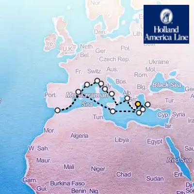 June 12th, 2027  - Naples, Malta & Greek Isles, With History Channel Cruise on the Holland America Oosterdam