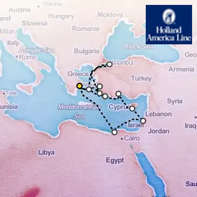 October 2nd, 2027  - Greek Isles, With Istanbul, Rhodes & Egypt Cruise on the Holland America Oosterdam
