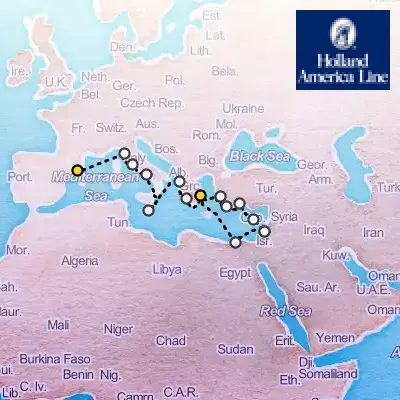 October 12th, 2027  - Greek Isles, With Egypt & Rome Cruise on the Holland America Oosterdam