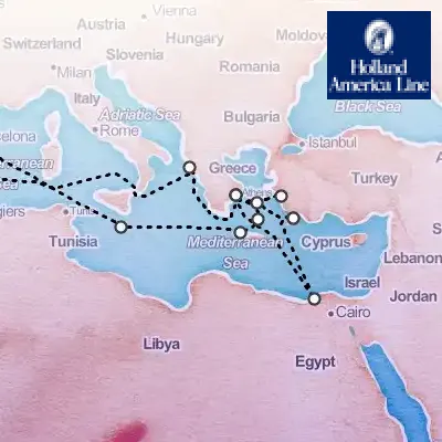 June 21st, 2026  - Ultimate Mediterranean Splendor Collectors' Voyage on the Holland America Oosterdam
