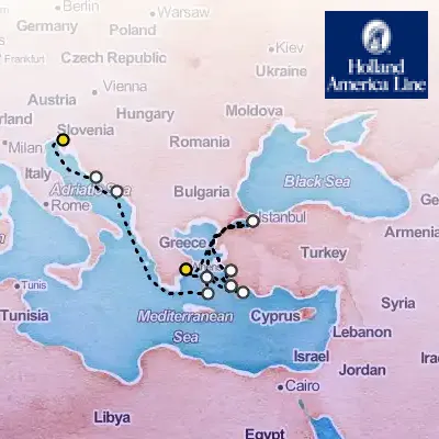 September 21st, 2027  - Dubrovnik, Istanbul & Greek Isles Cruise on the Holland America Oosterdam
