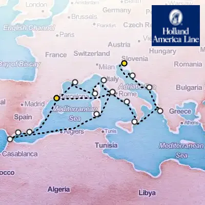 May 15th, 2027  - Adriatic & Western Mediterranean Cruise: Italy & Spain on the Holland America Oosterdam