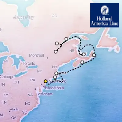 September 26th, 2026  - Colonial New England: Montreal Cruise on the Holland America Volendam