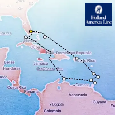 December 22nd, 2026  - Southern Caribbean: ABC & Windward Islands Holiday Cruise on the Holland America Volendam