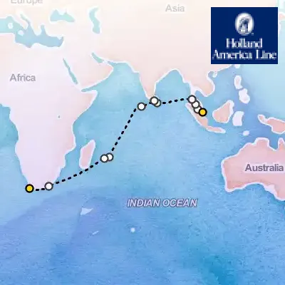 February 28th, 2027  - Grand World Voyage on the Holland America Volendam