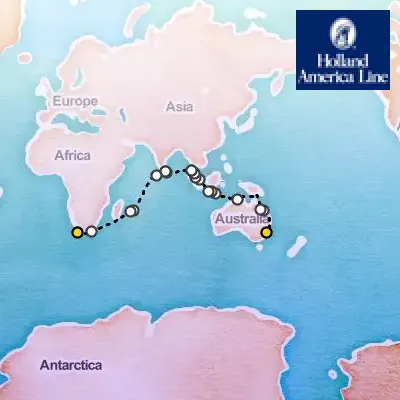 February 10th, 2027  - Grand World Voyage on the Holland America Volendam
