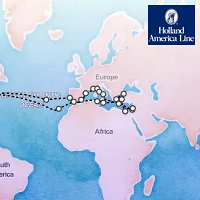 October 8th, 2026  - Legendary Ultimate Mediterranean & Atlantic Passage on the Holland America Volendam