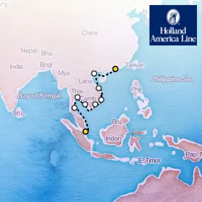 December 20th, 2026  - Far East Discovery on the Holland America Westerdam