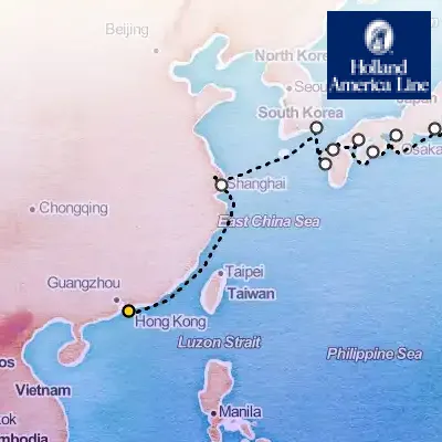 February 15th, 2026  - China & Japan Cruise, With History Channel on the Holland America Westerdam
