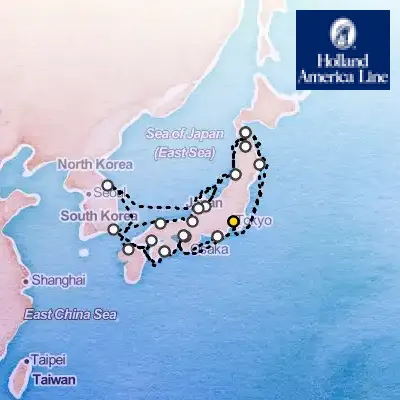 September 27th, 2026  - Circle Japan Cruise on the Holland America Westerdam