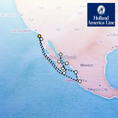 December 7th, 2026  - Historical Baja Peninsula Cruise on the Holland America Zaandam