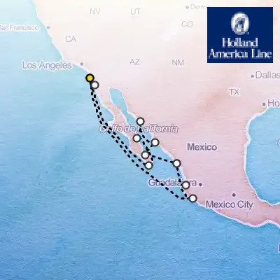 April 4th, 2027  - Historical Baja Peninsula Cruise on the Holland America Zaandam