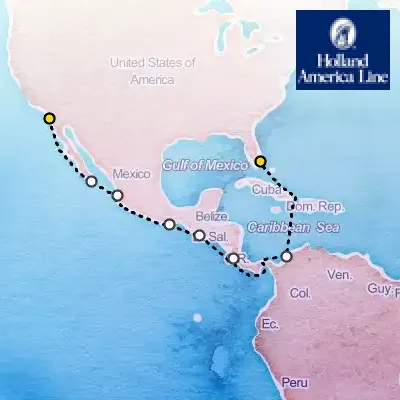 December 19th, 2026  - Panama Canal Holiday on the Holland America Zaandam