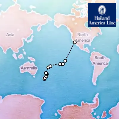March 6th, 2026  - Grand Australia & New Zealand Cruise on the Holland America Zaandam