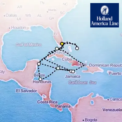 November 11th, 2026  - Western Caribbean: Greater Antilles & Honduras Cruise on the Holland America Zuiderdam