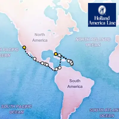 February 27th, 2026  - Panama Canal & Eastern Caribbean Cruise on the Holland America Zuiderdam