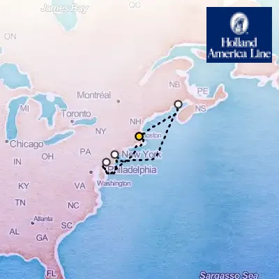 July 4th, 2026  - America's 250th Celebration: Stars & Stripes Voyage on the Holland America Zuiderdam