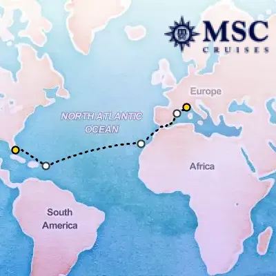 April 9th, 2026  - MSC Grand Voyages on the MSC Divina
