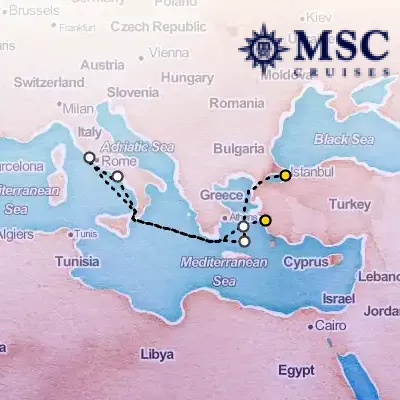 June 1st, 2026  - Mediterranean Cruise on the MSC Divina
