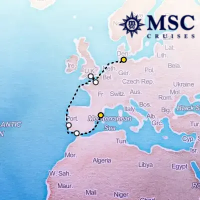 April 22nd, 2026 - Barcelona to Kiel Cruise on the MSC Euribia