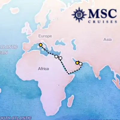 April 6th, 2026  - MSC Grand Voyages on the MSC Euribia