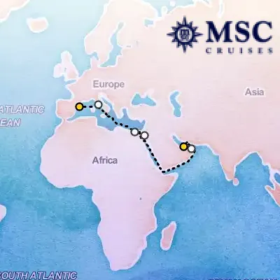 April 6th, 2026  - MSC Grand Voyages on the MSC Euribia