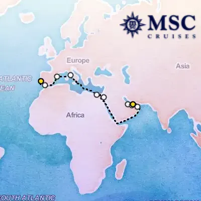 April 4th, 2026  - MSC Grand Voyages on the MSC Euribia