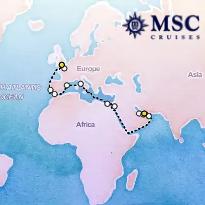 April 4th, 2026 - Dubai to London Cruise on the MSC Euribia