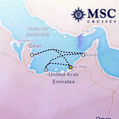November 26th, 2025  - Dubai, Abu Dhabi & Qatar Cruise on the MSC Euribia