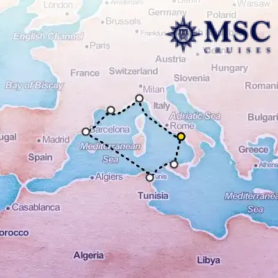February 2nd, 2027  - Mediterranean Cruise on the MSC Euribia