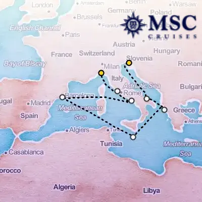 April 23rd, 2026  - Mediterranean Cruise on the MSC Fantasia